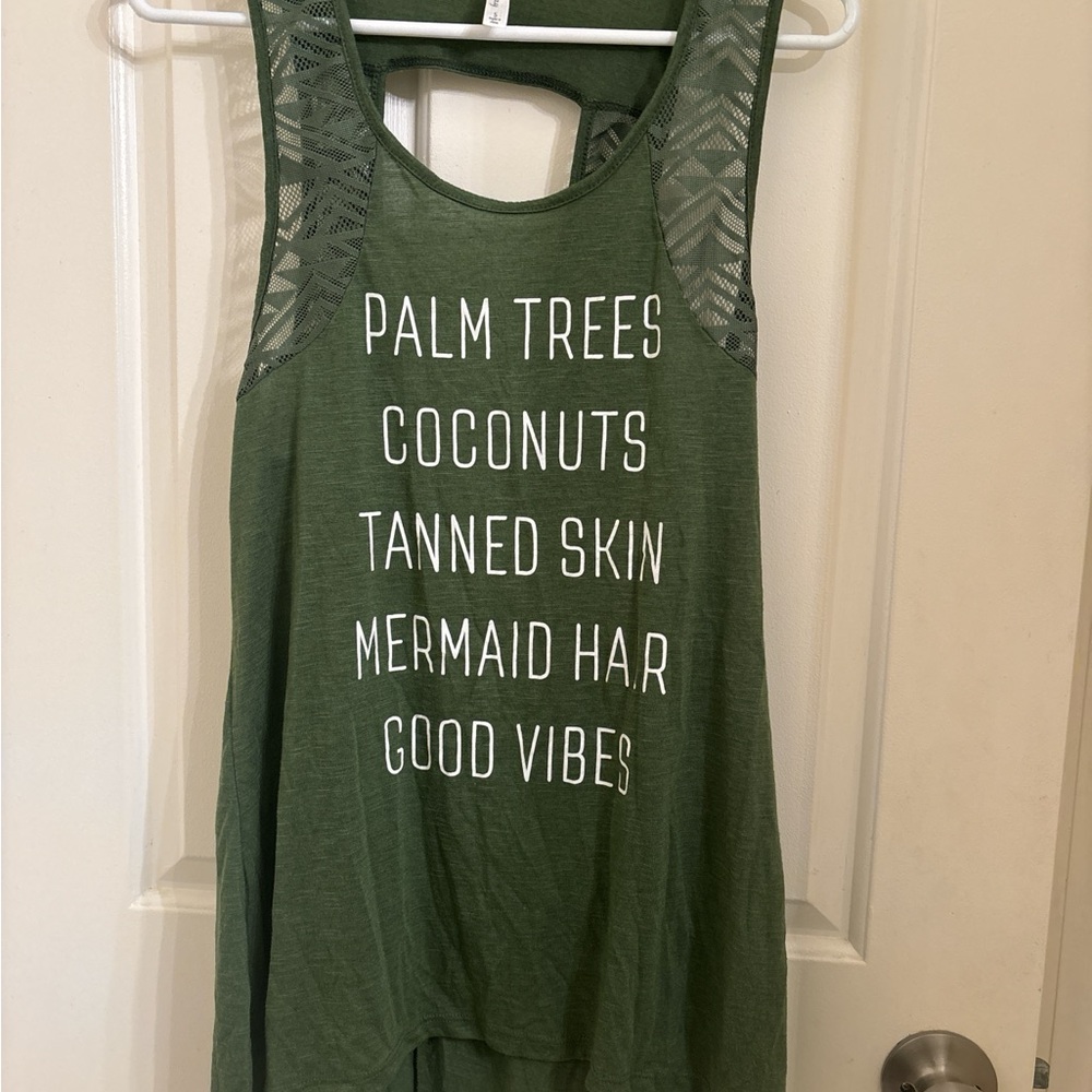 Green Sleeveless Top